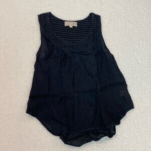 Cloth and Stone 100% Linen Tank Top Navy Blue Women’s Medium